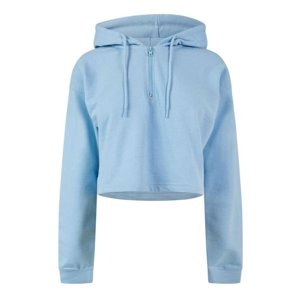 Miso Womens/Ladies Crop Hoodie / Blue